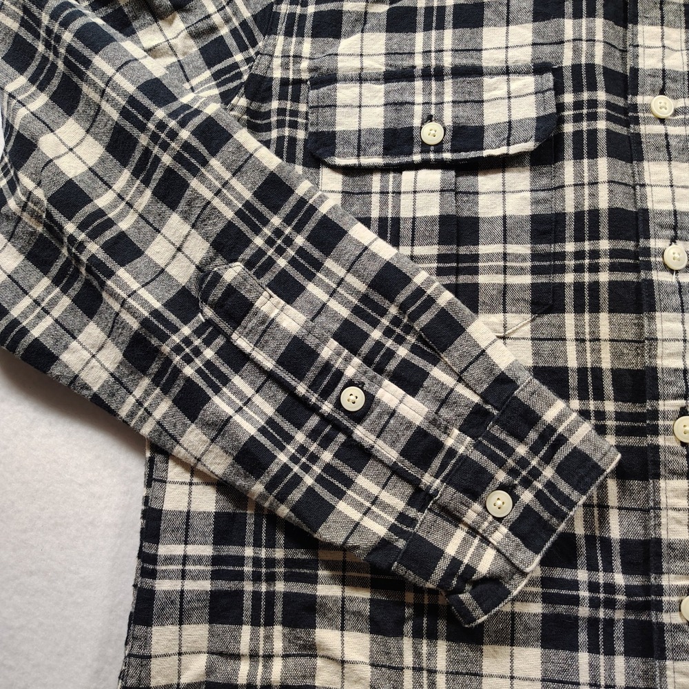 J.Crew Mens Plaid Workshirt Long Sleeve Button‎ Up L double chest pockets - Picture 4 of 7